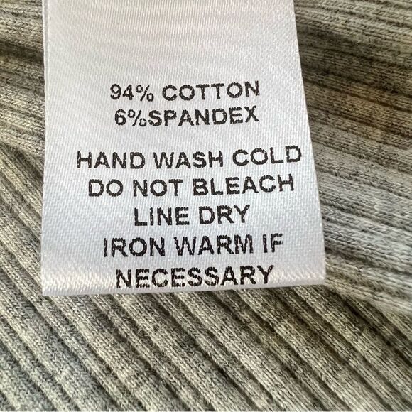 NWT Mittoshop Grey Ribbed Low Mock Sleeveless Layering Gray Tank Top - Picture 6 of 12